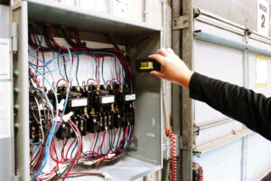 ZAK-M22 Vapor Capsule installed inside a biomass facility electrical panel.